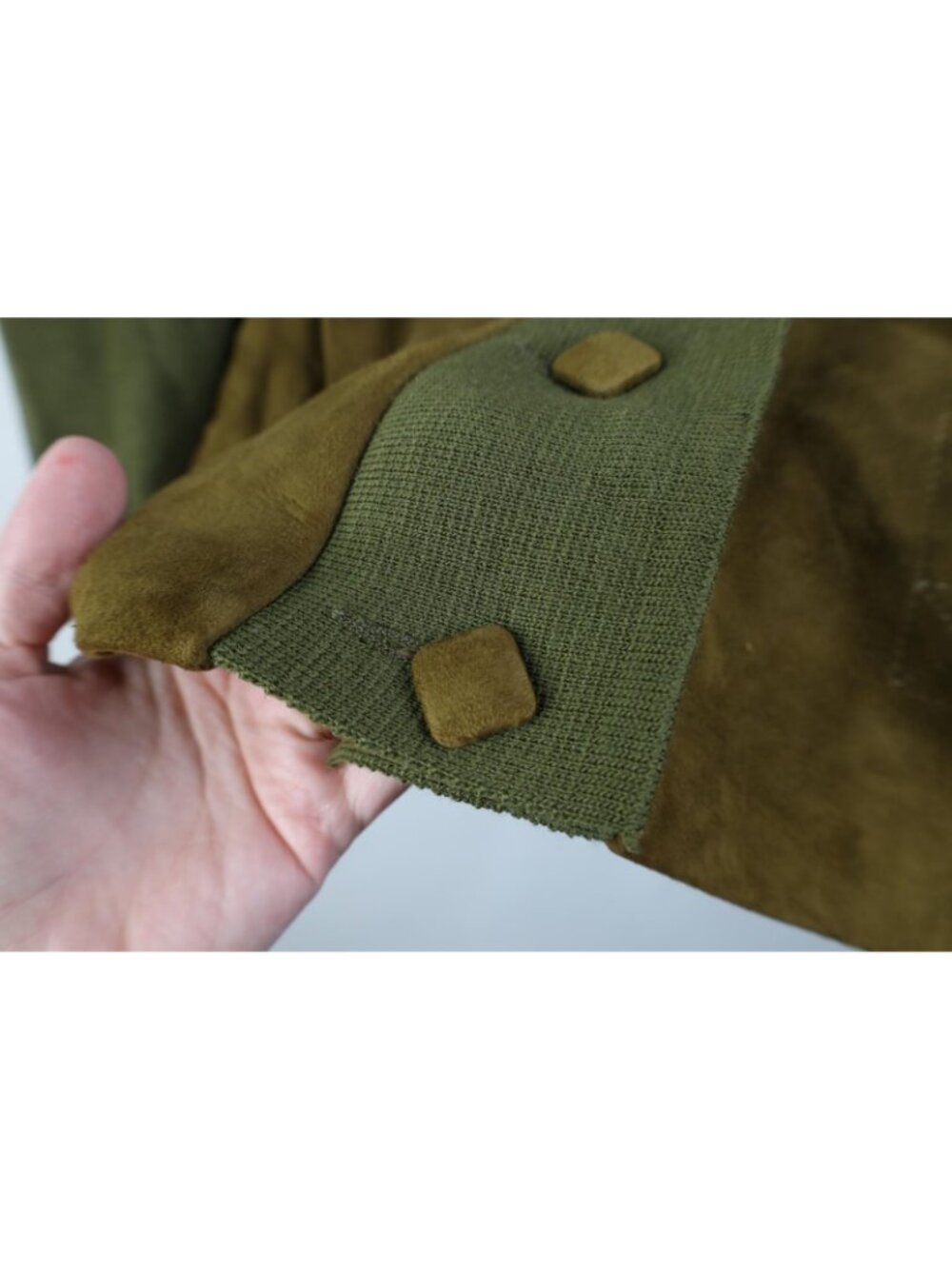 Vintage 50s Macys New York Womens S Belted Wool Suede Cardigan Sweater Jacket - Picture 7 of 16